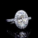 1.40 tcw Oval Halo Engagement Ring
