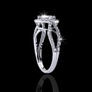 1.10 tcw Unique Halo Diamond Engagement Ring