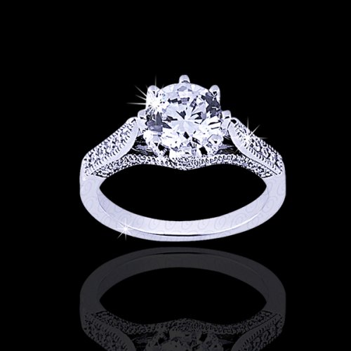 1.05 tcw Antique Style Engagement Ring