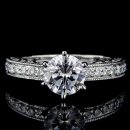 1.15 tcw Antique Style Engagement Ring