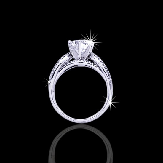 1.45 tcw Unique Diamond Engagement Ring - Click Image to Close
