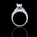 1.50 tcw Unique Princess Cut Engagement Ring