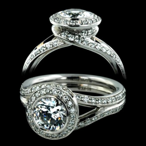 1.30 Love\'s Touch Halo Engagement Ring