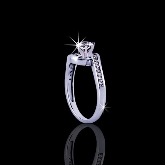 .75 tcw Unique Swirl Diamond Engagement Ring - Click Image to Close