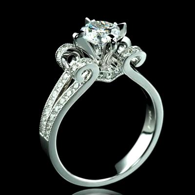 1.50 tcw Vintage Style Engagement Ring [spcl101]