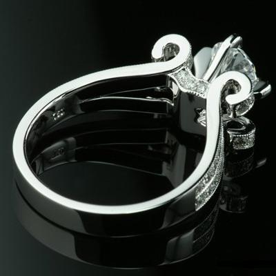 1.50 tcw Vintage Style Engagement Ring - Click Image to Close