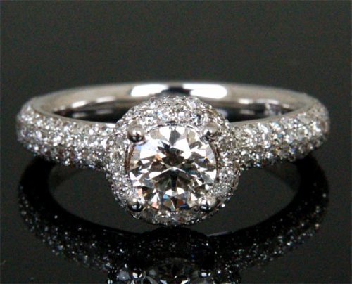 Halo 1.52 tcw Engagement Ring