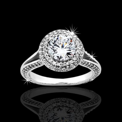 1.81 tcw Exquisite Halo Engagement Ring