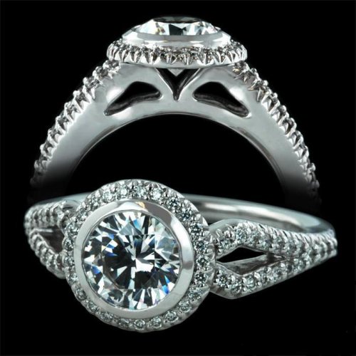 1.25 ctw Round Pave Engagement Ring