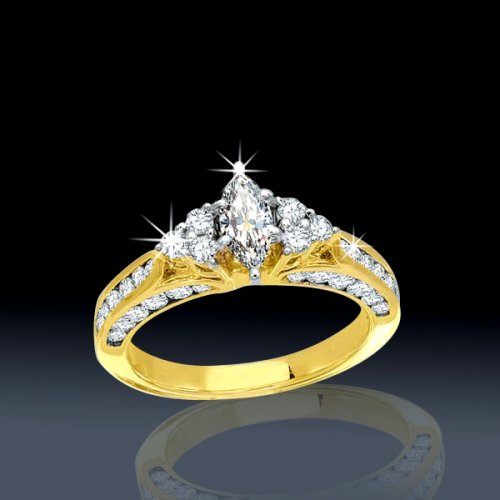 1.50 tcw Marquise Cut Engagement Ring