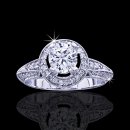 1.04 tcw Halo Engagement Ring