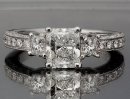 Princess Cut Three Stone Engagement Ring