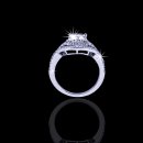 1.25 tcw Halo Cushion Cut Engagement Ring