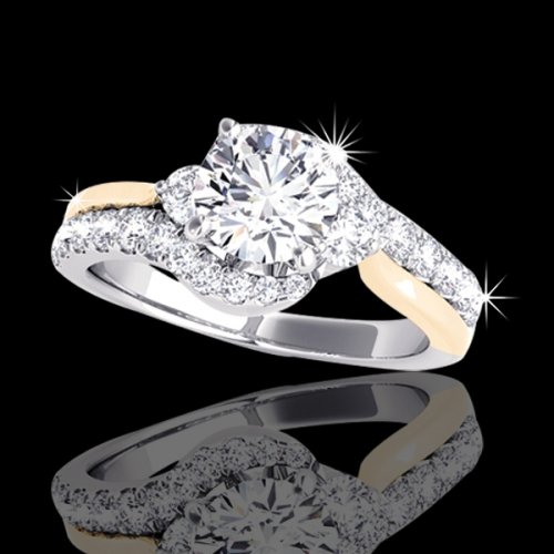 1.50 tcw Two Tone Engagement Ring