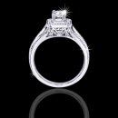 1.0 tcw Radiant Cut Diamond Engagement Ring
