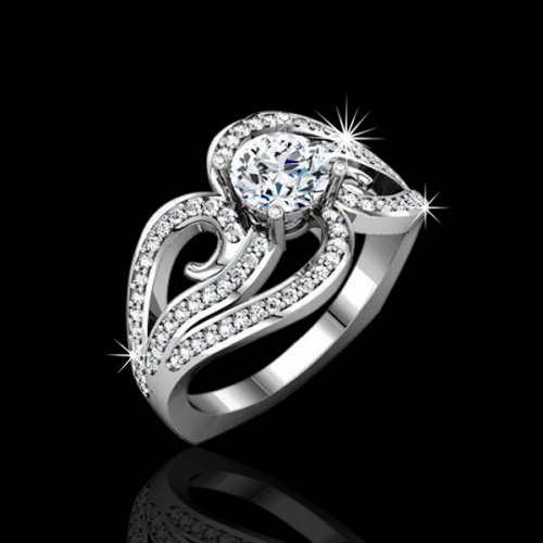 1.10 tcw Unique Engagement Ring