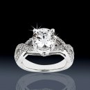 1.55 ctw Intertwined Pave Set Engagement Ring  1.55 ctw Intertwined Pave Set Engagement Ring