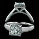 1.10 ctw Princess Cut Engagement Ring