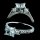 1.60 tcw Three Stone Princess Engagement Ring