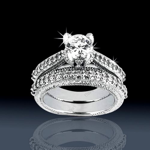 1.31 ctw Dazzling Bridal Set