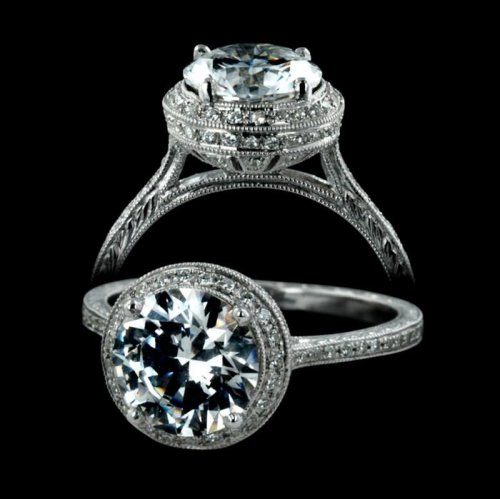1.65 tcw Intimate Pave\' Engagement Ring