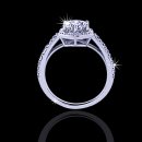 1.0 tcw Unique Halo Engagement Ring