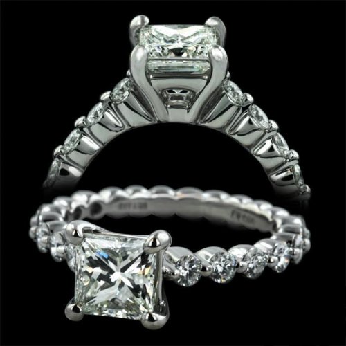 1.62 ctw Princess Eternity Engagement Ring