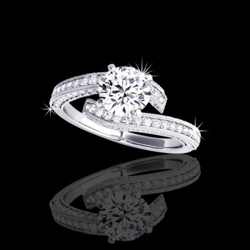 1.30 tcw Unique Diamond Engagement Ring