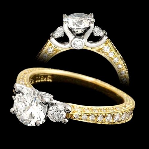 2.20 tcw Stunning Three Stone Engagement Ring