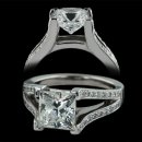 1.27 ctw Princess Cut Engagement Ring