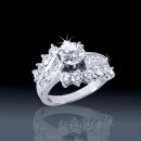 3.14 tcw Beautifully Designed Engagement Ring