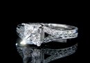 .75 tcw Princess Cut Antique Inspired Egagement Rings