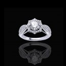 1.50 tcw Unique Halo Engagement Ring