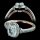 1.55 tcw Unique Radiant Cut Engagement Ring