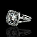 1.50 tcw Cushion Halo Engagement Ring