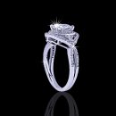 1.25 tcw Halo Cushion Cut Engagement Ring