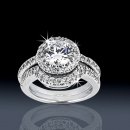 1.43 ctw Halo Bridal Set