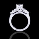 1.60 tcw Princess Cut Engagement Ring