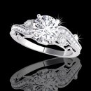 1.12 tcw Antique Style Engagement Ring