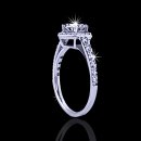 1.0 tcw Unique Halo Engagement Ring