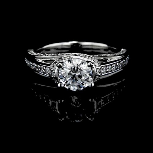 .90 tcw Criscross Diamond Engagement Ring
