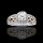 1.25 tcw Two Tone Halo Diamond Engagement Ring