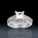 1.50 ctw Princess Cut Bridal Set