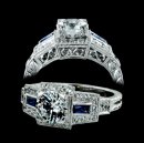 1.26 tcw Art Deco Inspired Engagement Ring