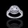 1.25 tcw Halo Cushion Cut Engagement Ring