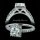 1.42 ctw Princess Cut Halo Engagement Ring