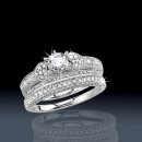 1.50 ctw Double Hearts Bridal Set