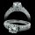 1.32 ctw Diamond & Blue Sapphire Engagement Ring