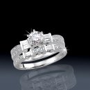 1.50 ctw Baguette Bridal Set