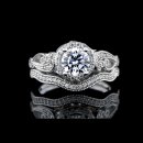 1.63 tcw Antique Style Diamond Bridal Set